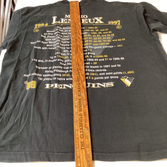 Pittsburgh Penguins Vintage 90’s Mario Lemieux single stitch t-shirt size 2XL - Picture 12 of 15